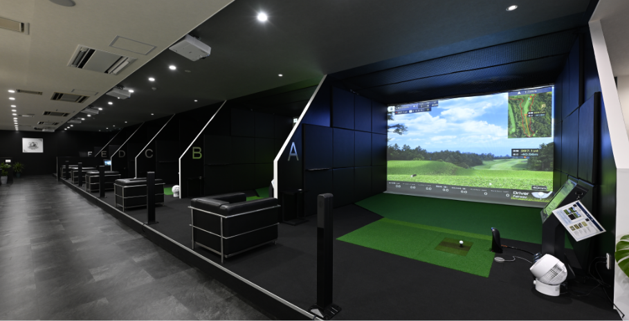 仕切られた空間で集中できるプレー環境